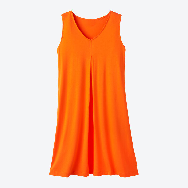 Trendiges Sommerkleid orange fr Strand und Freizeit Bild 2