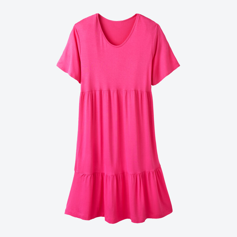 Trendiges Sommerkleid pink fr Strand und Freizeit Bild 2