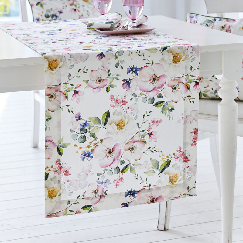 - zur Apfelblüten mit Frühlings-Tischwäsche Tischläufer Grote Shop Julia