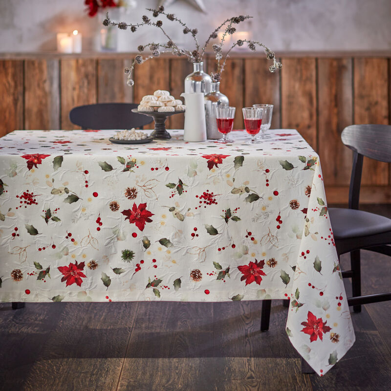 Weihnachtliche Matelassé-Tischdecke - Digitaldruck, Hagen Grote Shop Tafeldecke mit hochwertigem