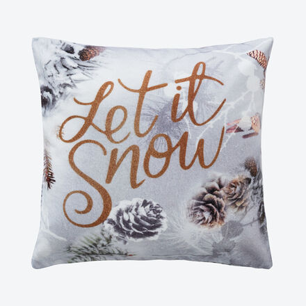 Produktbild fr 'Flanell Kissenbezug Let it snow 50 x 50 cm'