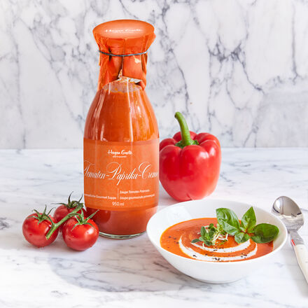 Produktbild fr 'Hocharomatische Tomate-Paprika-Suppe mit sonnengereiftem Gemse'